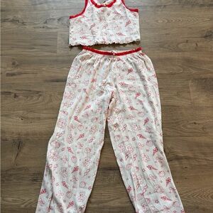 Red and White Kids Pajama Set